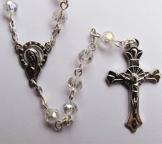 crystal beads rosary necklace,crystal beads rosary
