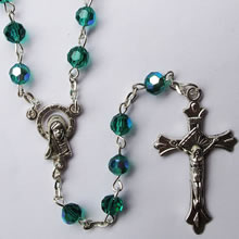 crystal beads rosary necklace