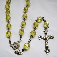 crystal beads rosary necklace