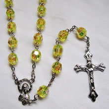 crystal beads rosary necklace