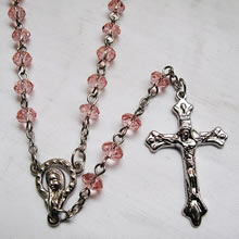 crystal beads rosary necklace