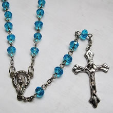 crystal beads rosary necklace