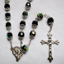 crystal beads rosary necklace