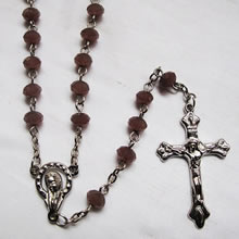 crystal beads rosary necklace