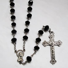 crystal beads rosary necklace