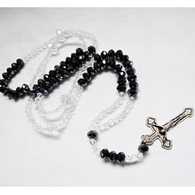 crystal beads rosary necklace