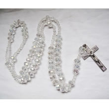 crystal beads rosary necklace