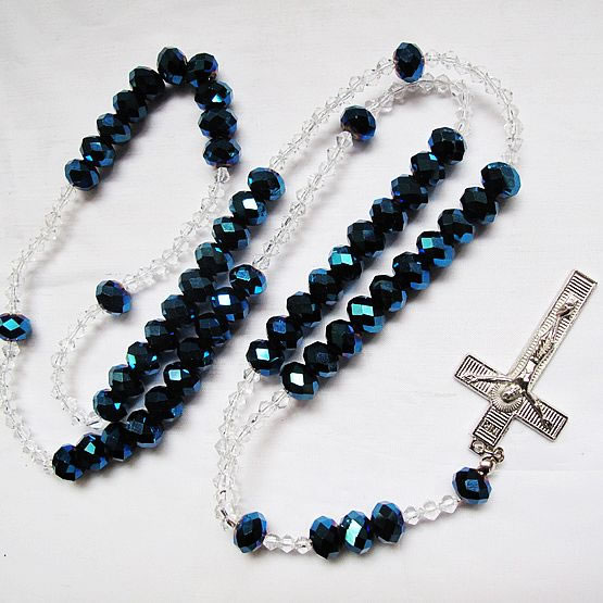 crystal beads rosary necklace,crystal beads rosary