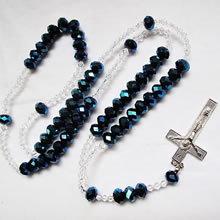 crystal beads rosary necklace