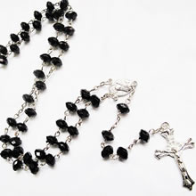crystal beads rosary necklace