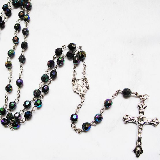 crystal beads rosary necklace,crystal beads rosary