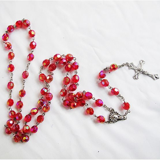 crystal beads rosary necklace,crystal beads rosary