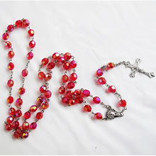 crystal beads rosary necklace