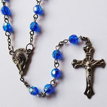 crystal beads rosary necklace