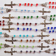 crystal beads rosary necklace