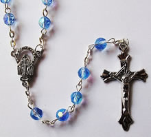 crystal beads rosary necklace
