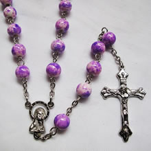 galss beads rosary necklace