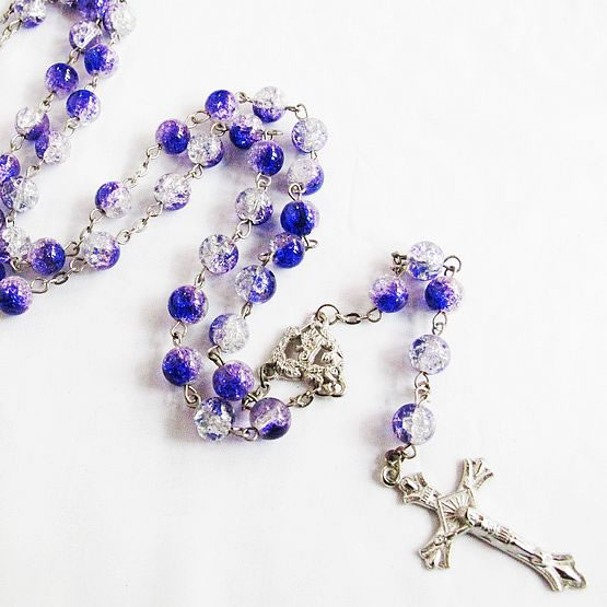 galss beads rosary necklace,galss beads rosary