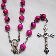 galss beads rosary necklace