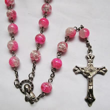 galss beads rosary necklace