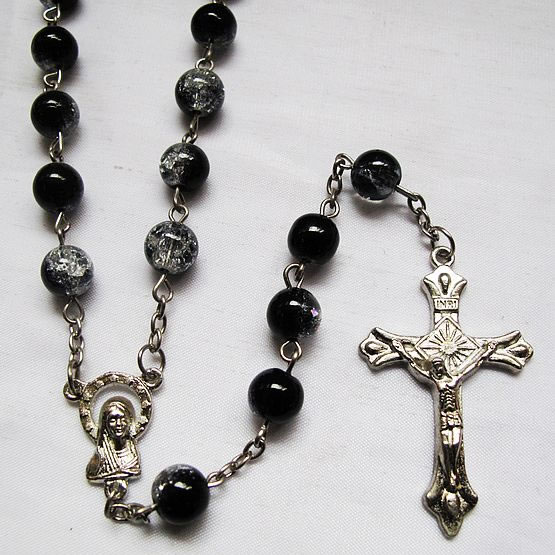 galss beads rosary necklace,galss beads rosary