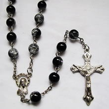 galss beads rosary necklace