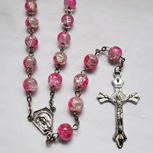 galss beads rosary necklace