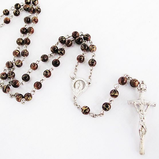 galss beads rosary necklace,galss beads rosary