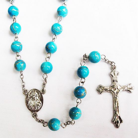 galss beads rosary necklace,galss beads rosary