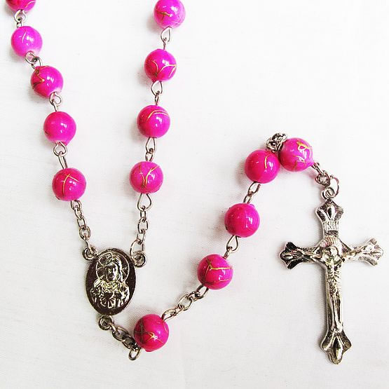 galss beads rosary necklace,galss beads rosary