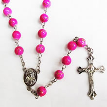 galss beads rosary necklace