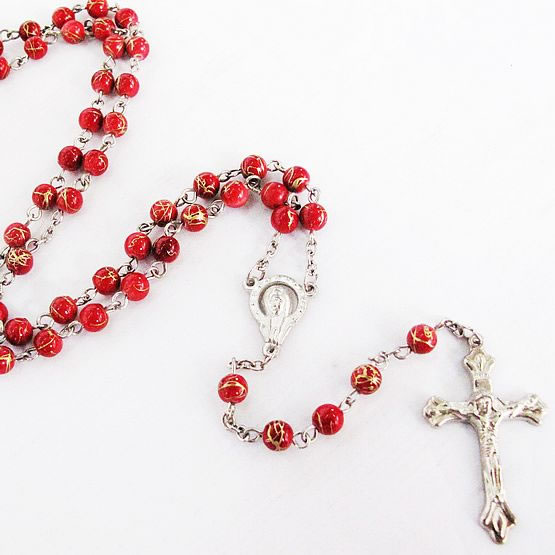 galss beads rosary necklace,galss beads rosary