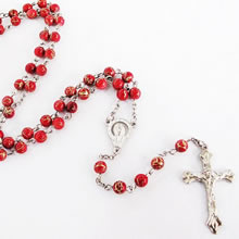 galss beads rosary necklace