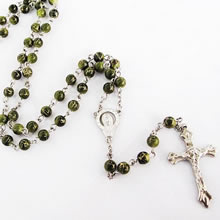 galss beads rosary necklace