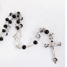 galss beads rosary necklace