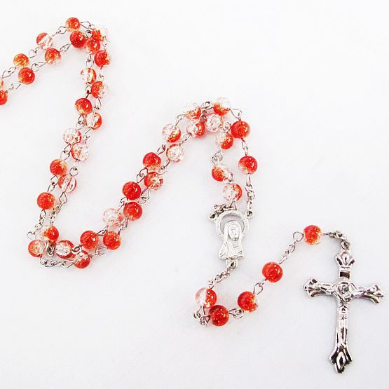 galss beads rosary necklace,galss beads rosary
