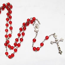 galss beads rosary necklace
