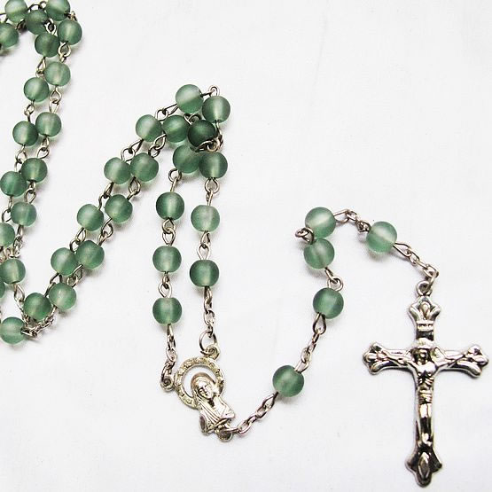 galss beads rosary necklace,galss beads rosary
