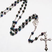 galss beads rosary necklace