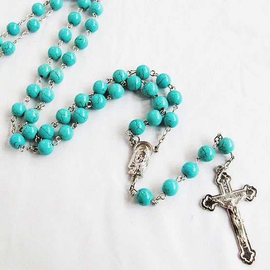 galss beads rosary necklace,galss beads rosary