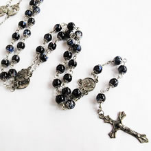 galss beads rosary necklace