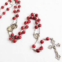 galss beads rosary necklace