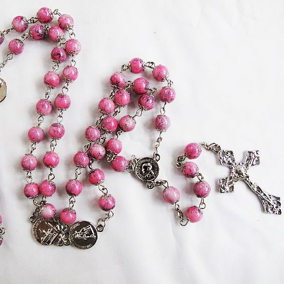 galss beads rosary necklace,galss beads rosary