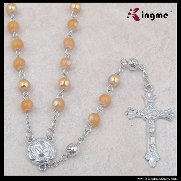 ,galss beads rosary