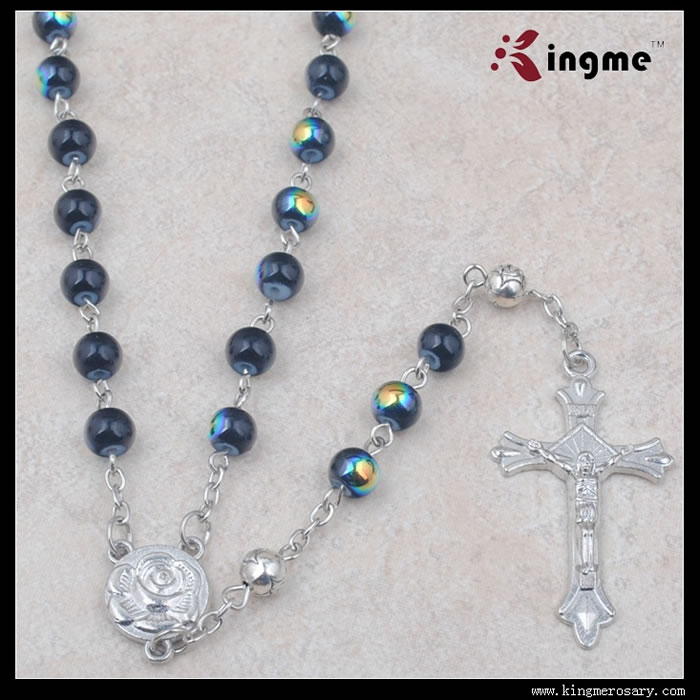 ,galss beads rosary