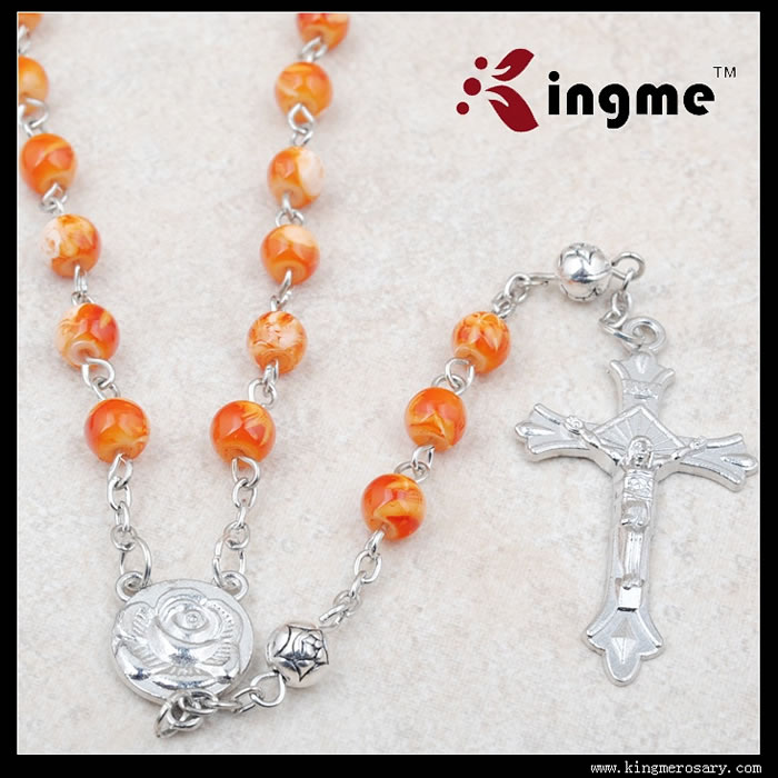,galss beads rosary