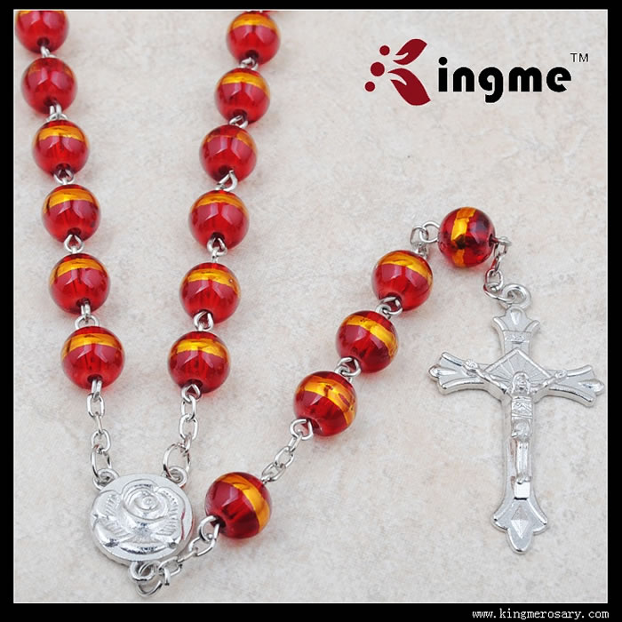 ,galss beads rosary