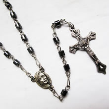 hematite beads rosary necklace
