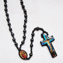 hematite beads rosary necklace