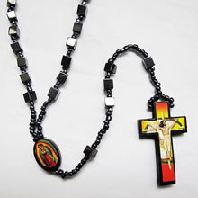 hematite beads rosary necklace